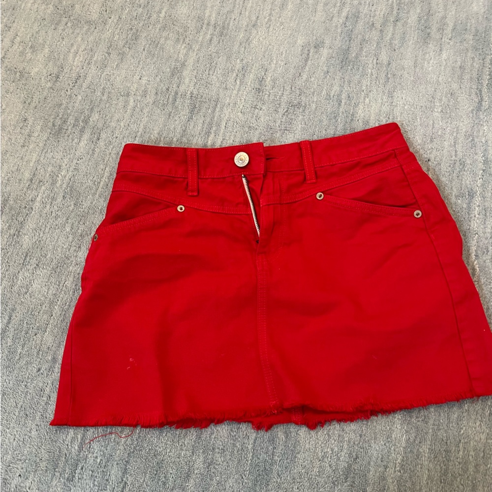 American Eagle jeans skirts red size small